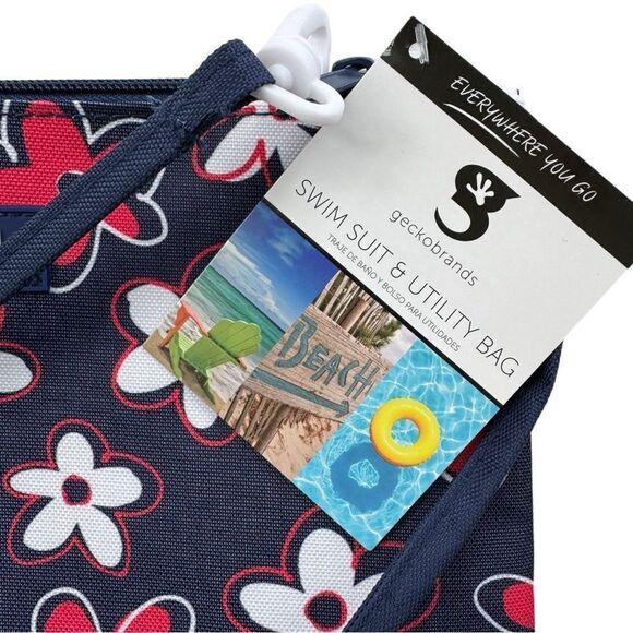 Gecko Brands Wet Dry Swim Suit and Utility Waterproof Bag  American Floral NWT - Picture 3 of 12